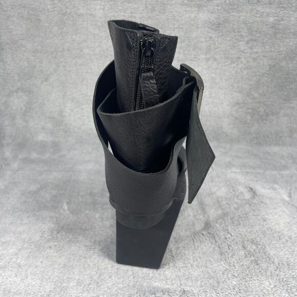 Trippen Leather Buckle Lune Boot Womens Sz 42 US10 Black AMPUTEE RIGHT BOOT ONLY - Picture 4 of 15